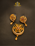 Gold Finish Pendant Set for Women